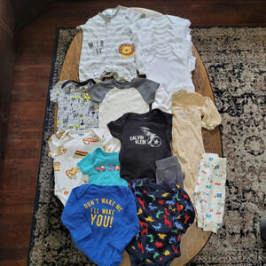 Bundle/Lot of Boy's Bodysuits, Romper, Pants, Pj's Size Boy's 3-6 Months